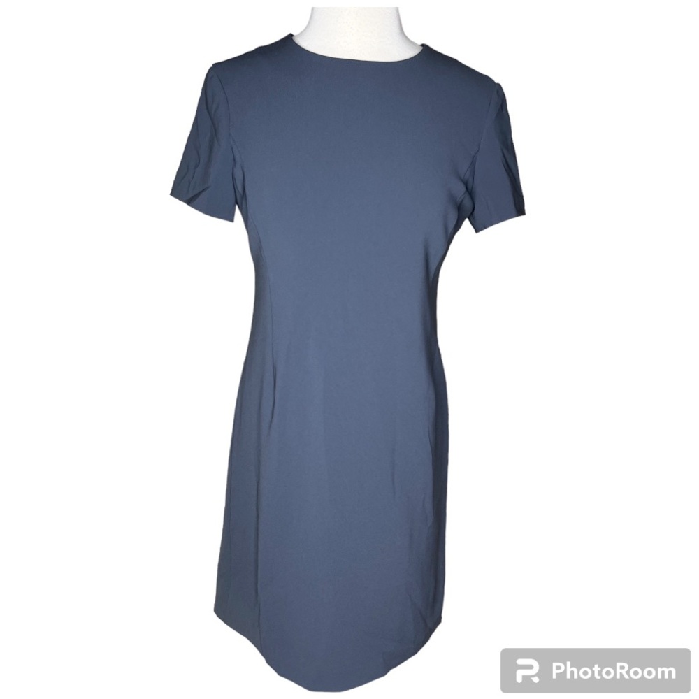 Theory Jattin Regent Crepe Short-Sleeve Dress